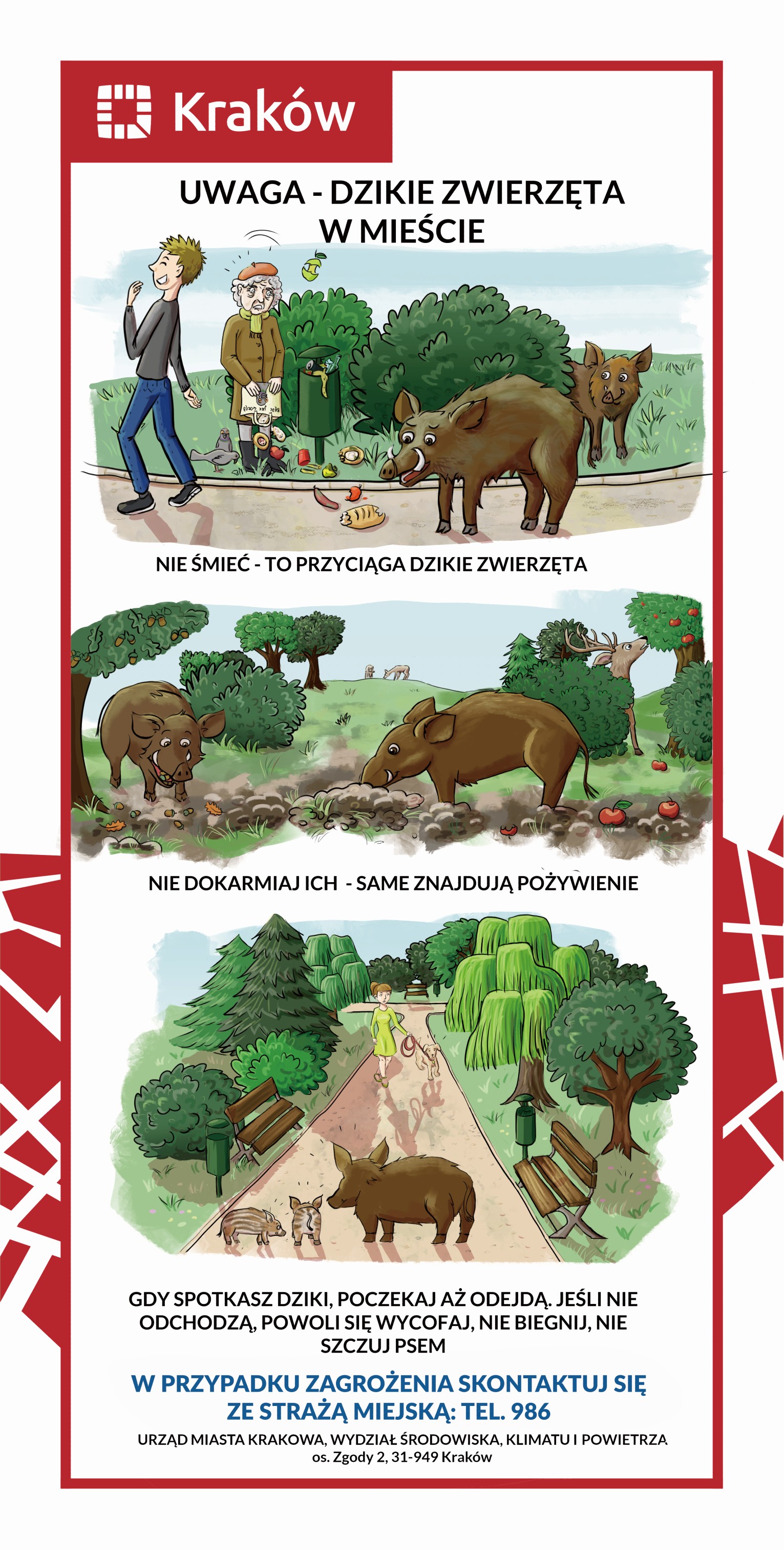 Plakat: Dokarmianie dzikich zwierząt