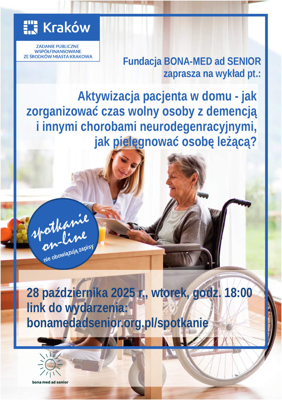 Edukacja opiekunów nieformalnych osób starszych - 28.10.2025 godz. 18:00, wykład online