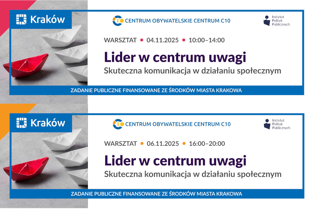 "Lider w centrum uwagi - skuteczna komunikacja w działaniu społecznym" - szkolenie online